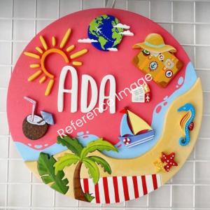 Kids Nameplate- Beach Theme