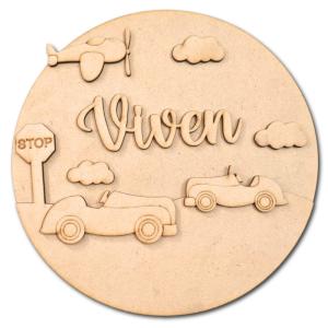Kids Nameplate- Car Theme