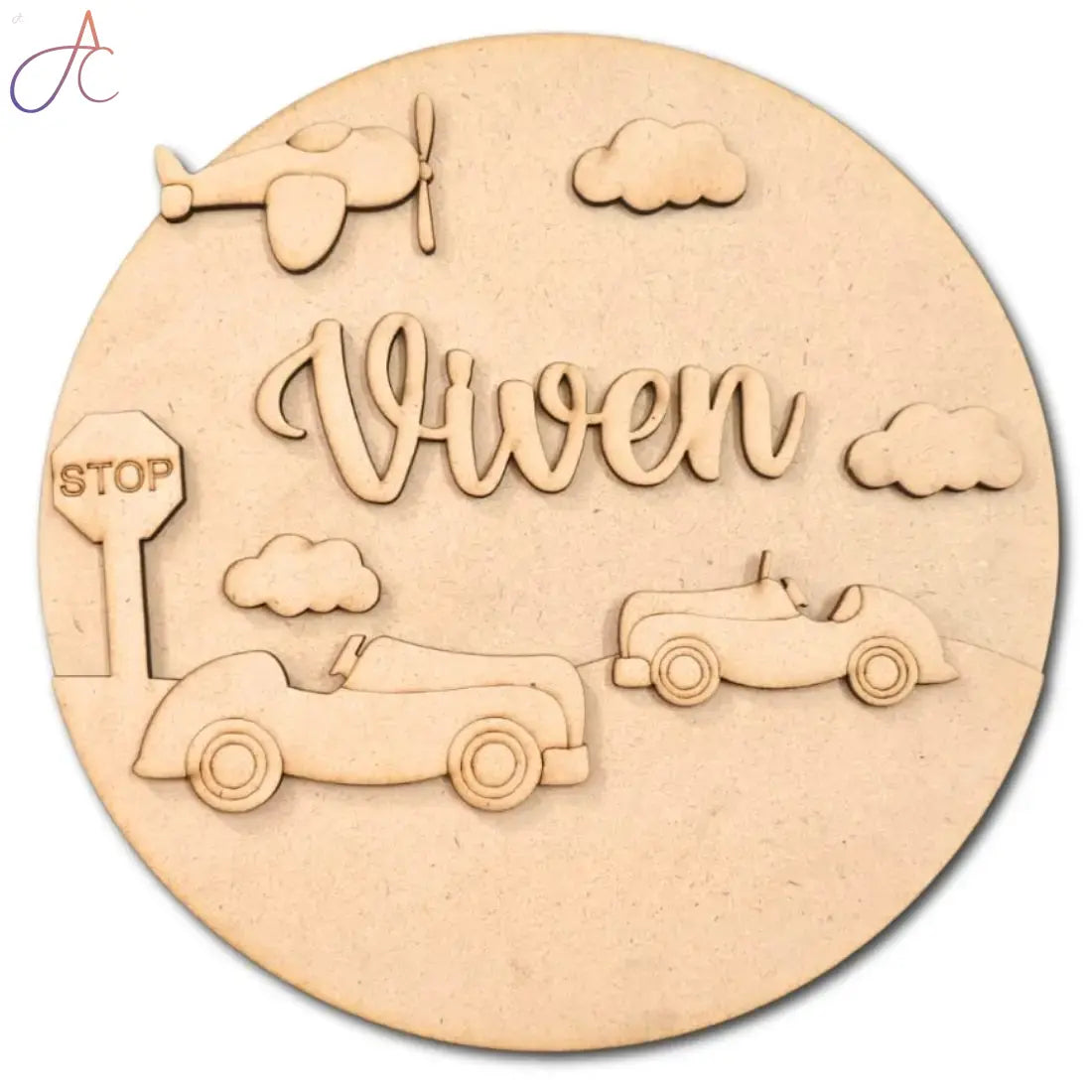 Kids Nameplate- Car Theme