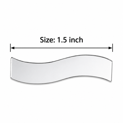 Glass Mirror- Wave- 1.5Inch