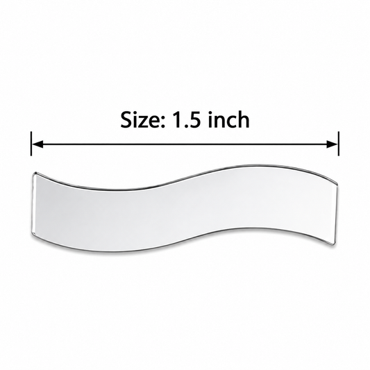 Glass Mirror- Wave- 1.5Inch