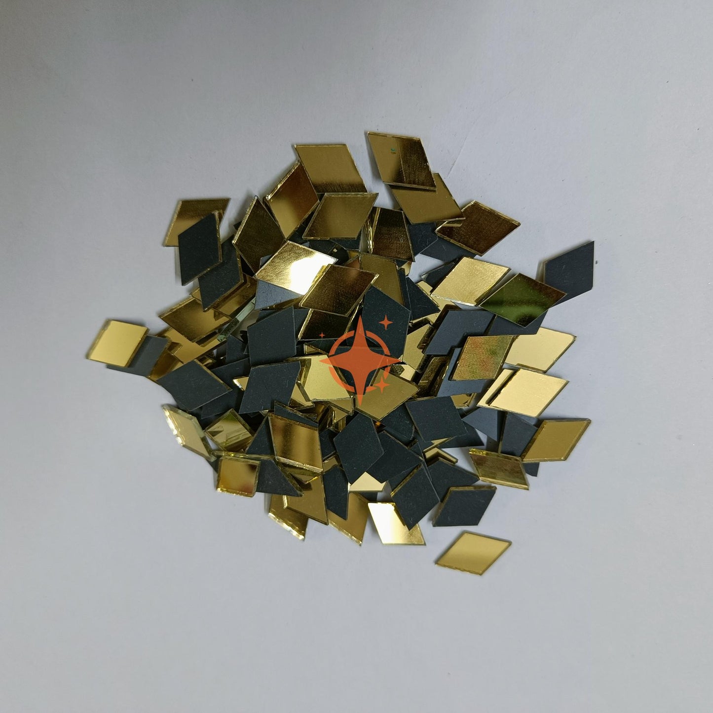 Glass Mirror- Diamond- Golden- 20MM