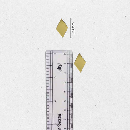 Glass Mirror- Diamond- Golden- 20MM