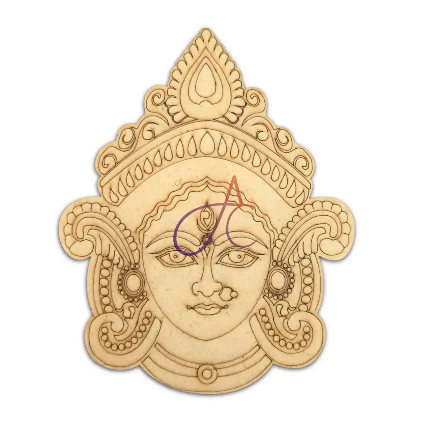Pre Marked MDF Cutout Durga Maa Face