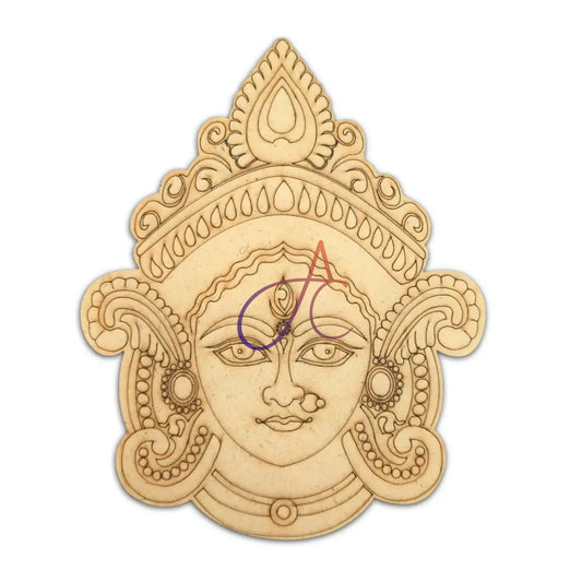 Pre Marked MDF Cutout Durga Maa Face