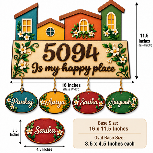Hut Shape Name Board