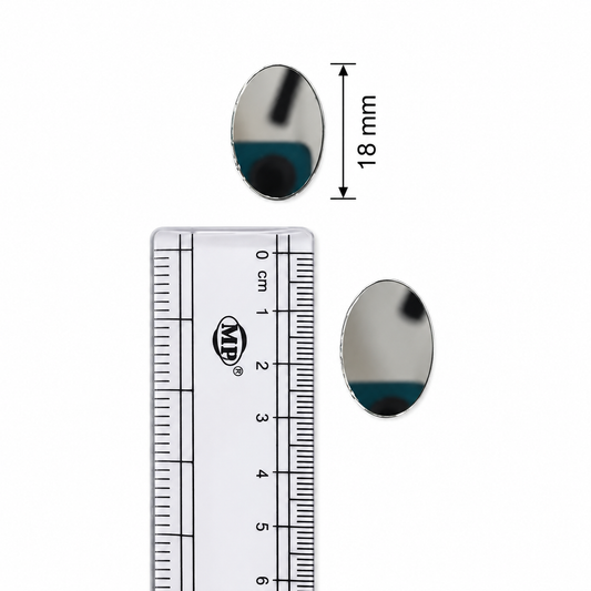Glass Mirror- Oval- 18MM