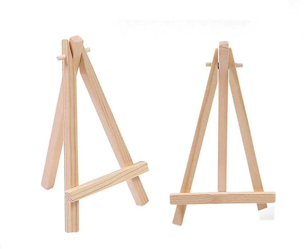 Mini Wood Display Easel Natural Craft Table Stand 6 inch x 4.5 inch