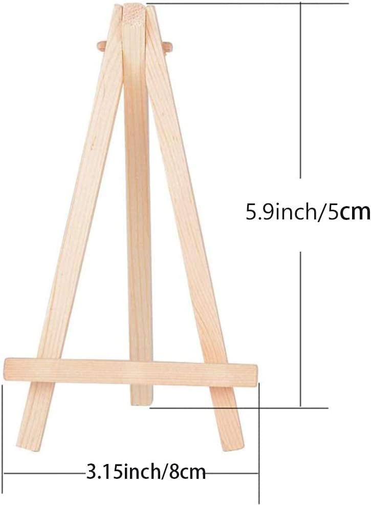 Mini Wood Display Easel Natural Craft Table Stand 6 inch x 4.5 inch