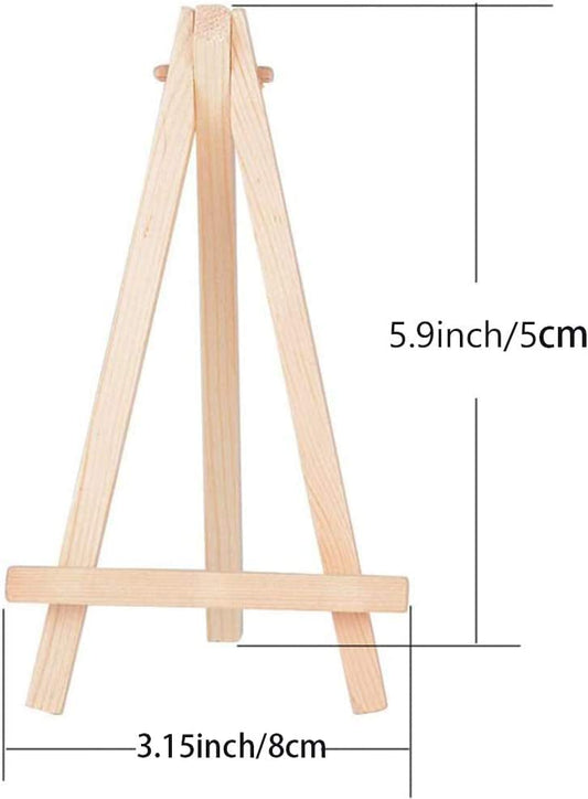 Mini Wood Display Easel Natural Craft Table Stand 6 inch x 4.5 inch