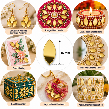 Golden Glass Mirror- Eye- 16MM