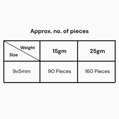 Eye Shape Kundan Mirror Stones - 9x5mm