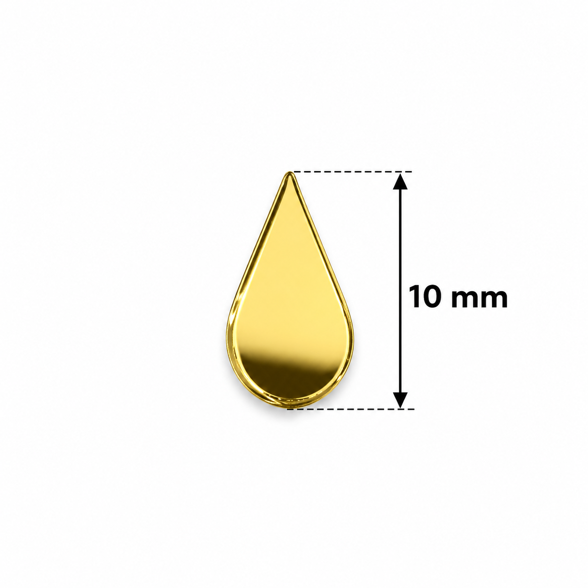 Golden Glass Mirror- Tear Drop- 10MM
