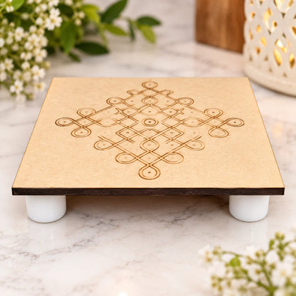 MDF Premarked Kolam Design Chowki