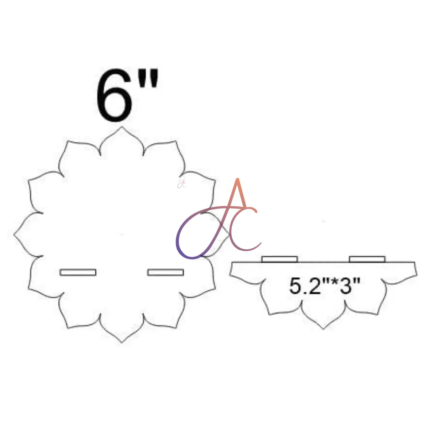 Flower Shape Design Diya Stand - Set of 2