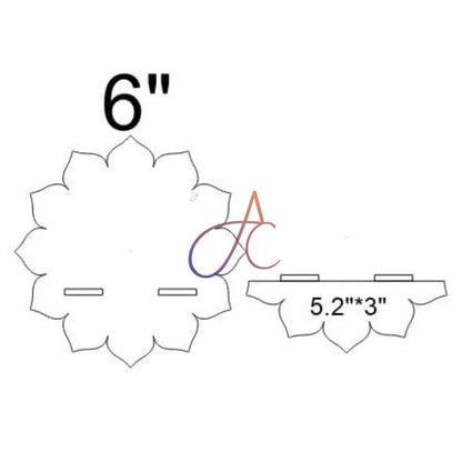 Flower Shape Design Diya Stand - Set of 2