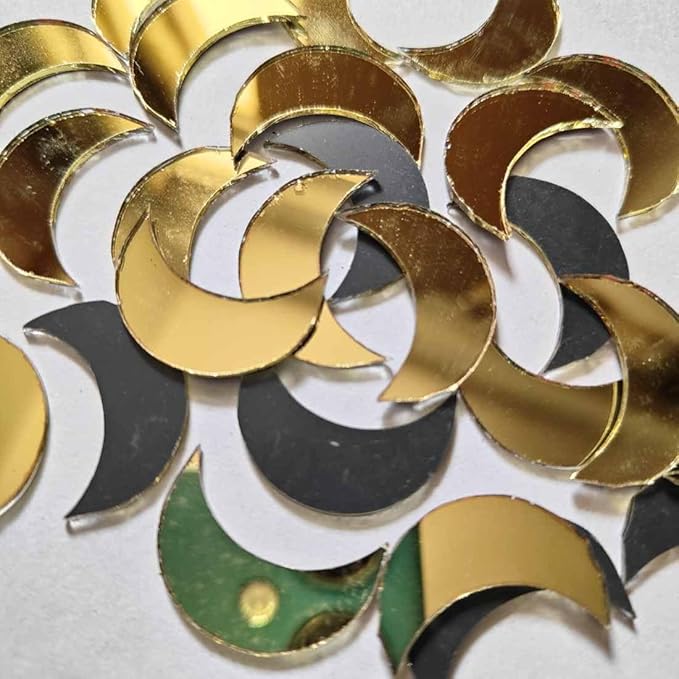 Golden Glass Mirror- Moon