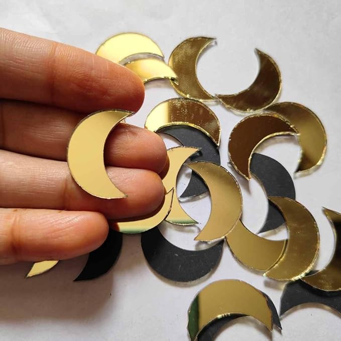 Golden Glass Mirror- Moon