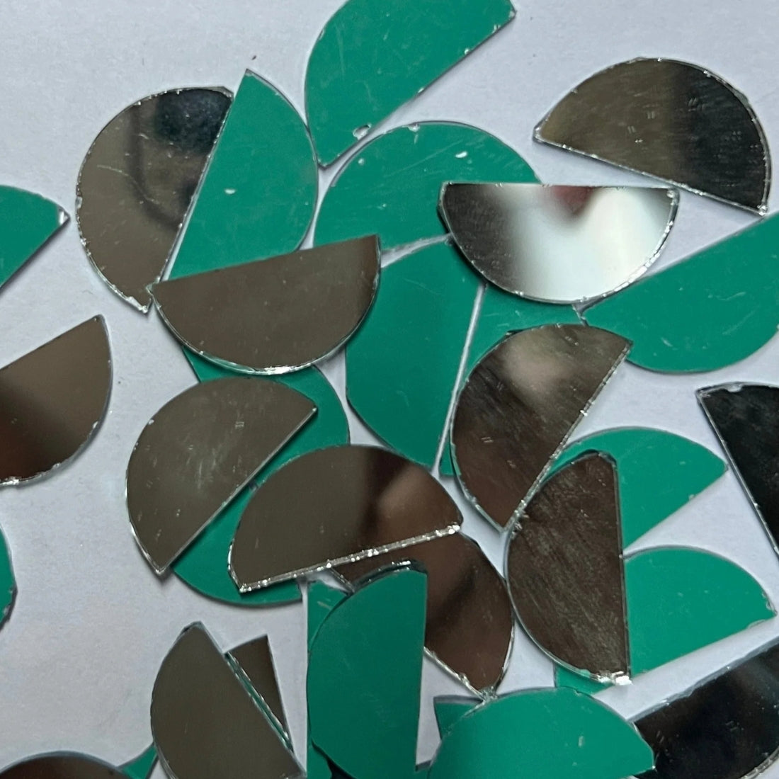 Glass Mirror- Half Circle- 1inch diameter