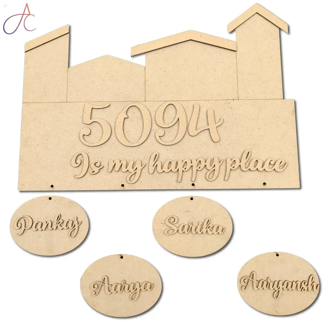 Hut Shape Name Board