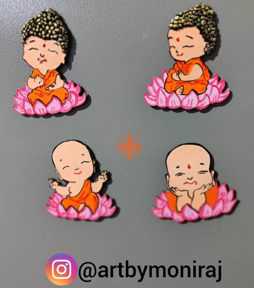 Pre Marked Baby Buddha- Set of 4