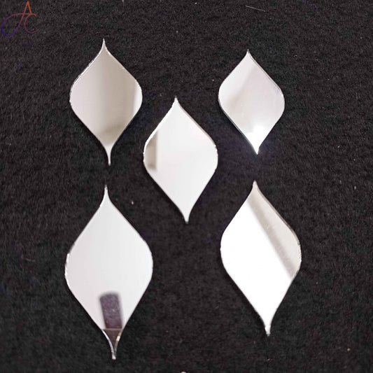 XL Glass Mirror- Leaf- 45MM