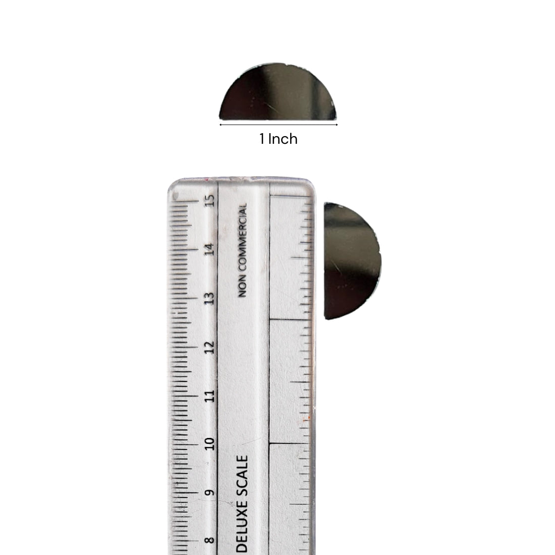 Glass Mirror- Half Circle- 1inch diameter