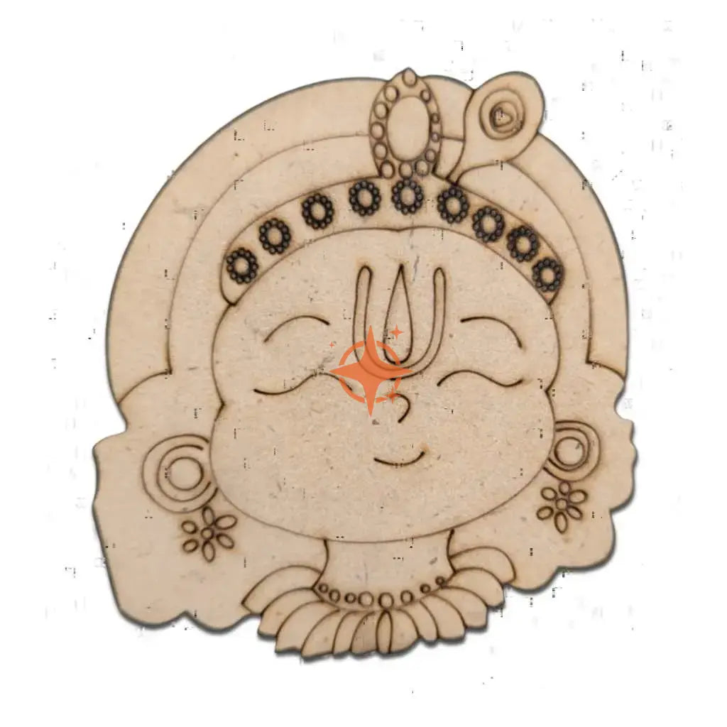 Pre Marked MDF Cutout Kanha Face