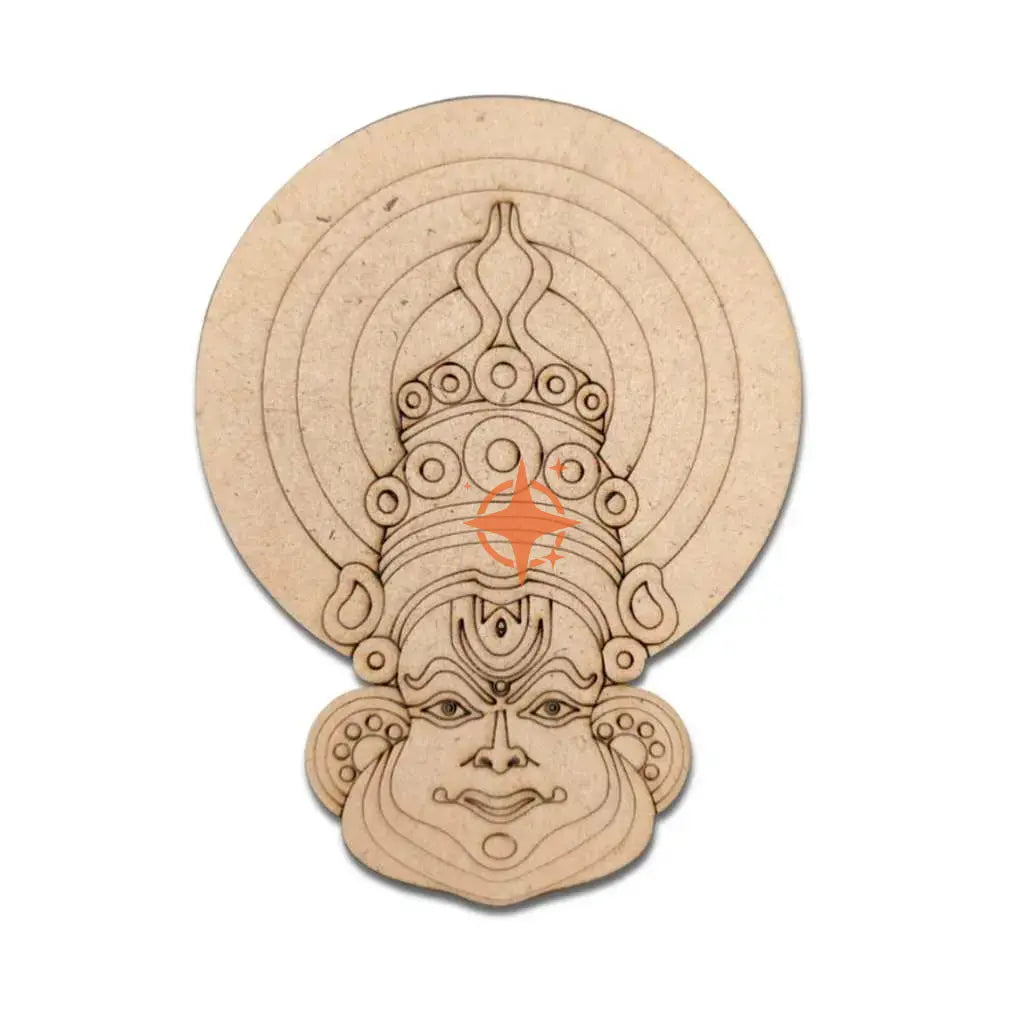 Pre Marked MDF Cutout Kathakali Face