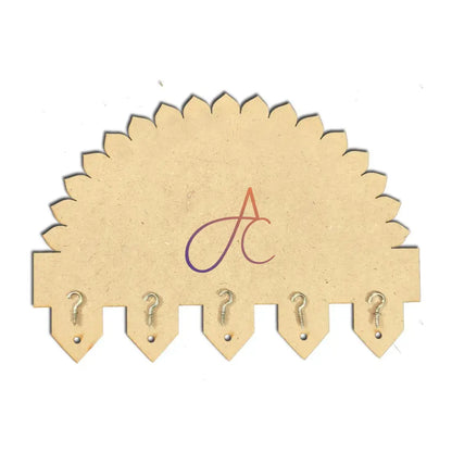 MDF Keyholder Half Round Zigzag Pattern