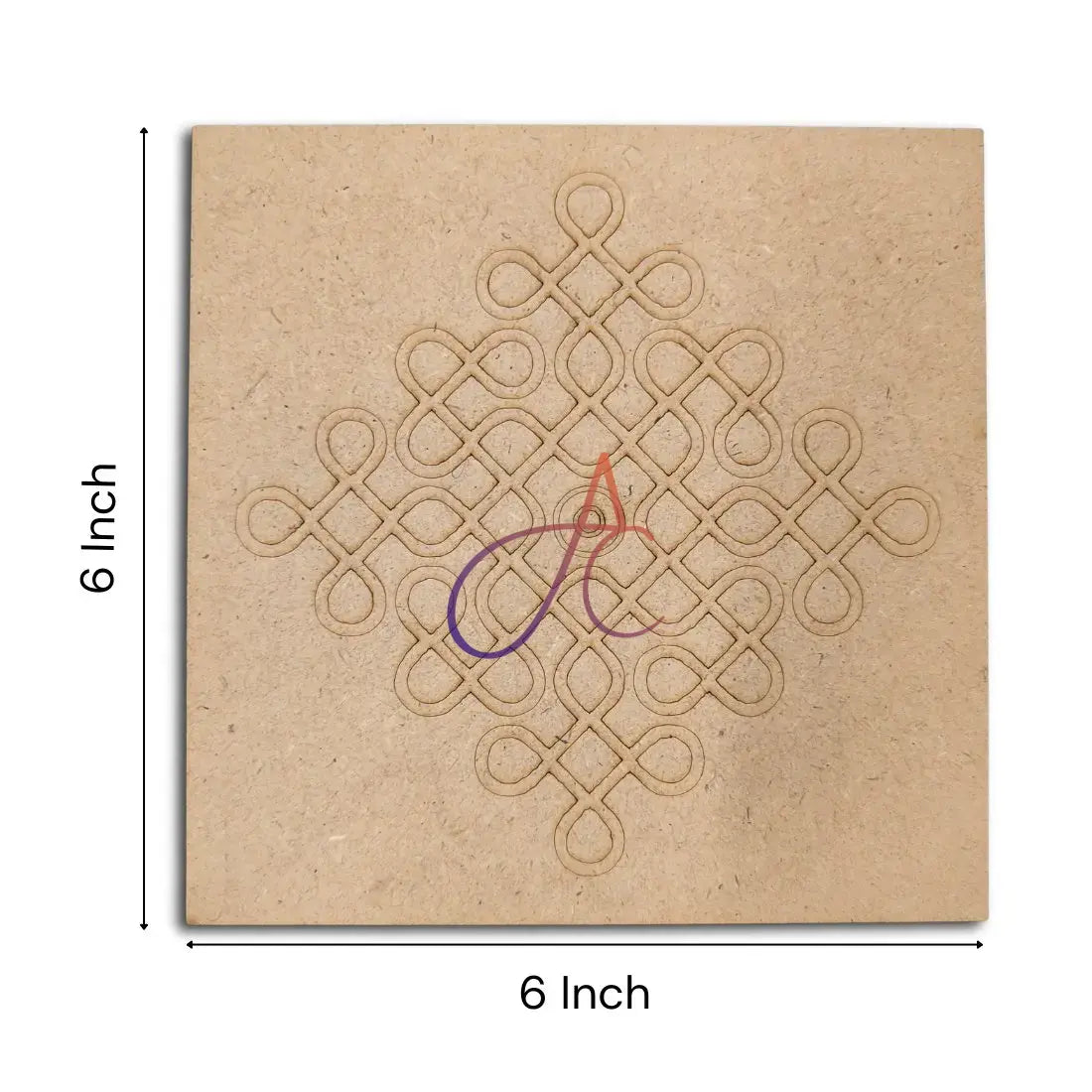 MDF Premarked Kolam Design Chowki