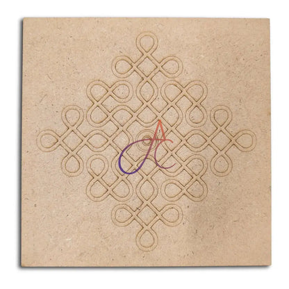 MDF Premarked Kolam Design Chowki