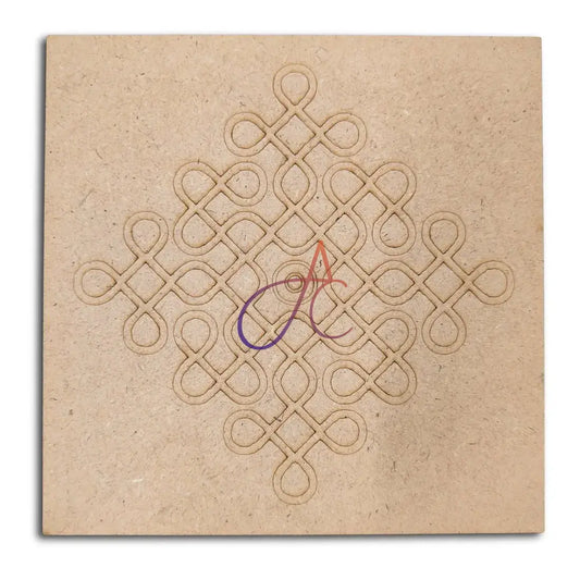 MDF Premarked Kolam Design Chowki