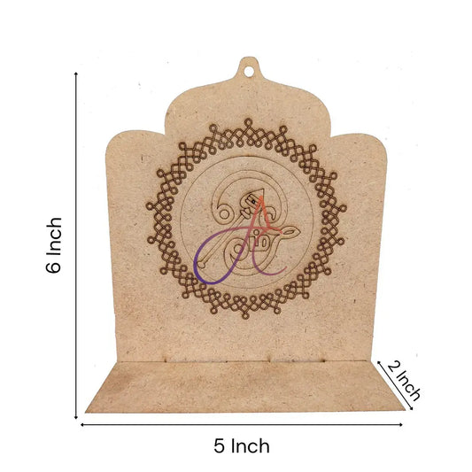 Premarked Kolam with Om & Vel Design Diya Stand