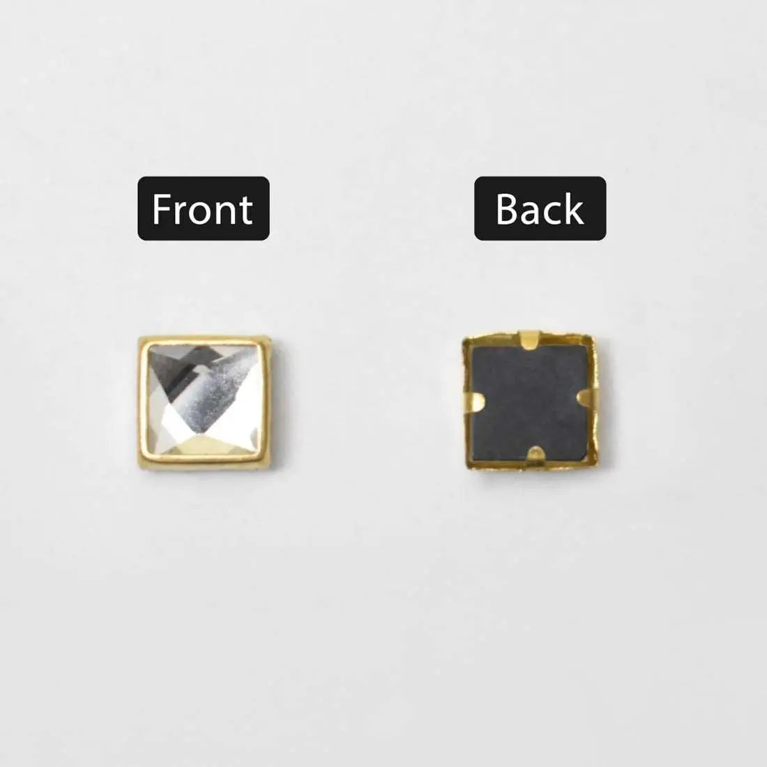 Square Kundan Mirror Stones