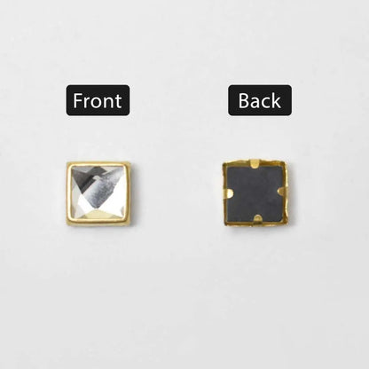 Square Kundan Mirror Stones