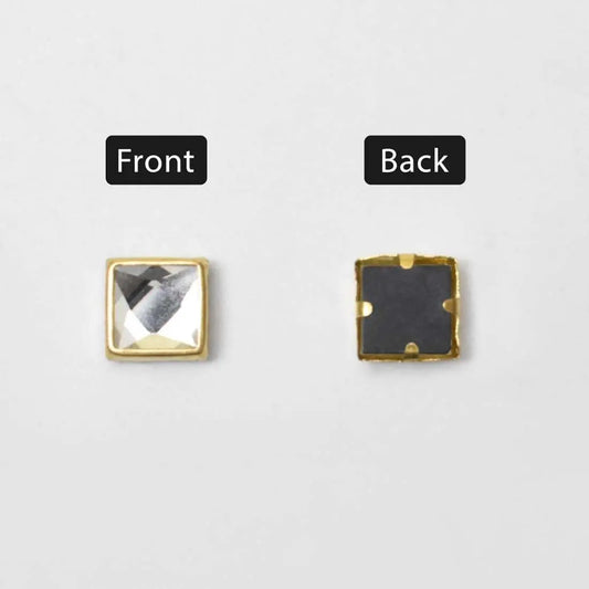 Square Kundan Mirror Stones