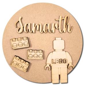 Kids Nameplate- Lego Theme