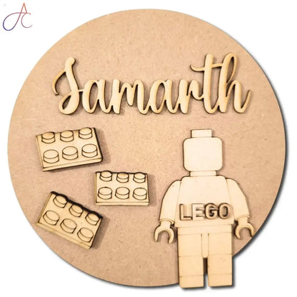 Kids Nameplate- Lego Theme