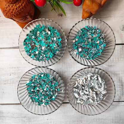 3,350-Pieces Glass Mirror Set with Free Glue for Lippan & DIY Crafts-(Mirror Kit-03)
