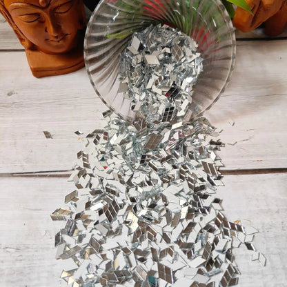 3,350-Pieces Glass Mirror Set with Free Glue for Lippan & DIY Crafts-(Mirror Kit-03)