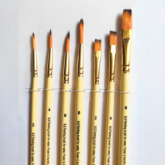 Mix Painting Brushes Set of 7