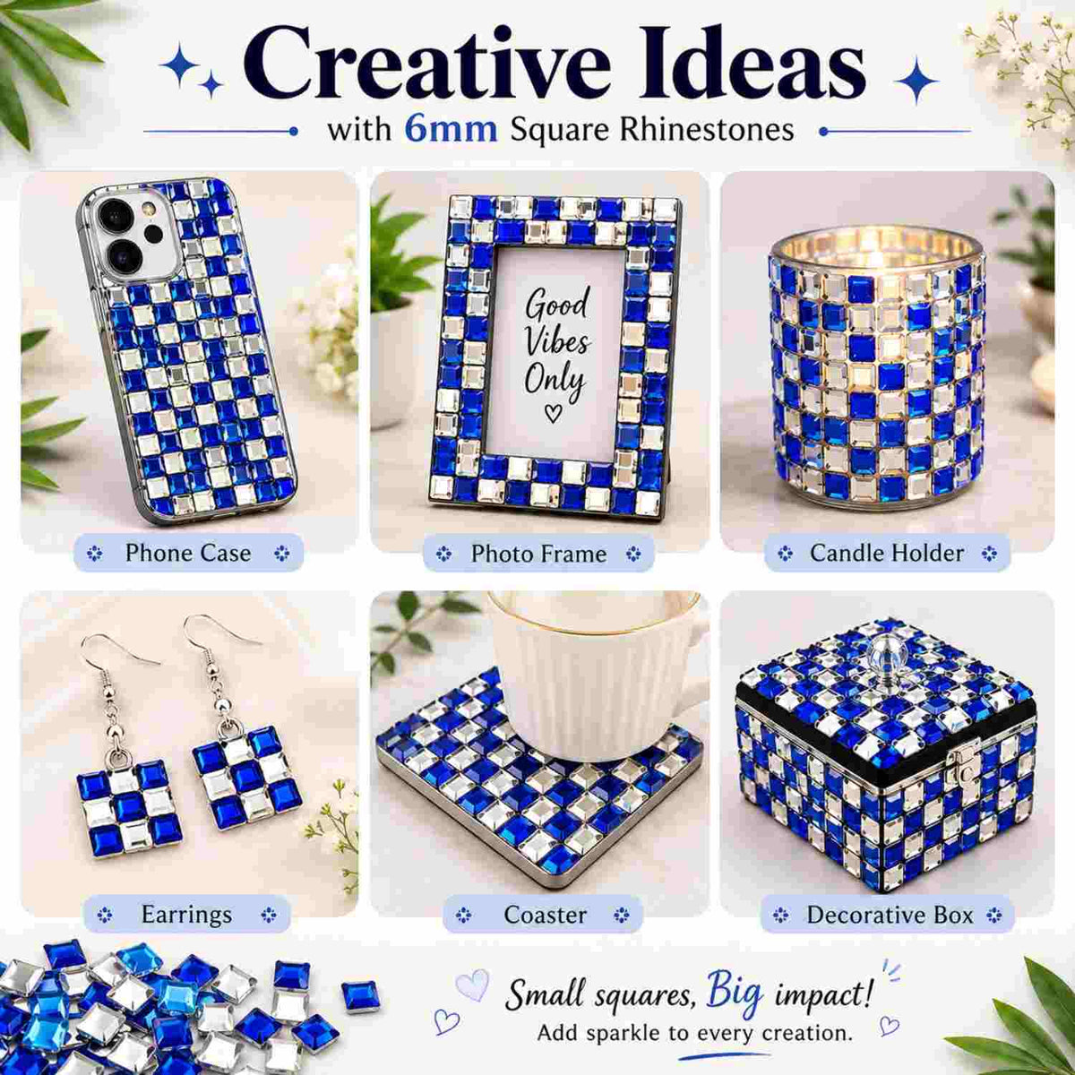 Rhinestones Square Shape