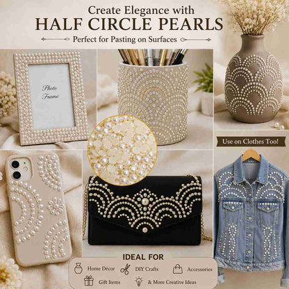 Half Round Pearl Beads