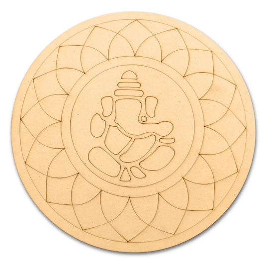 Pre-Marked Ganpatiji with Rangoli
