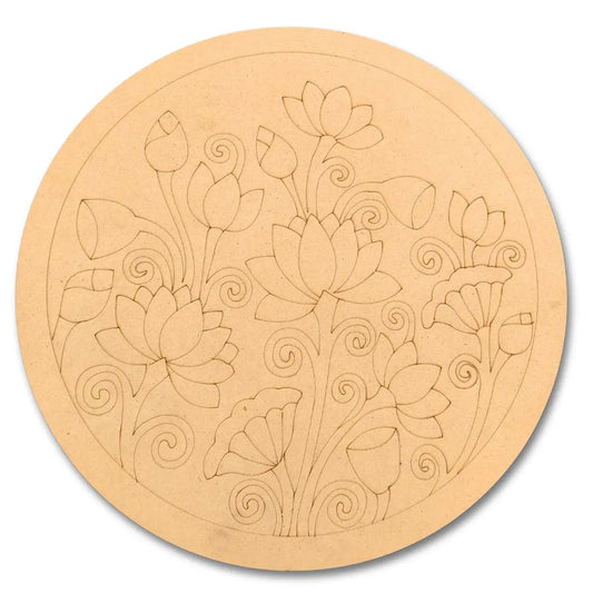 Pre-Marked Lotus Flower Design-02