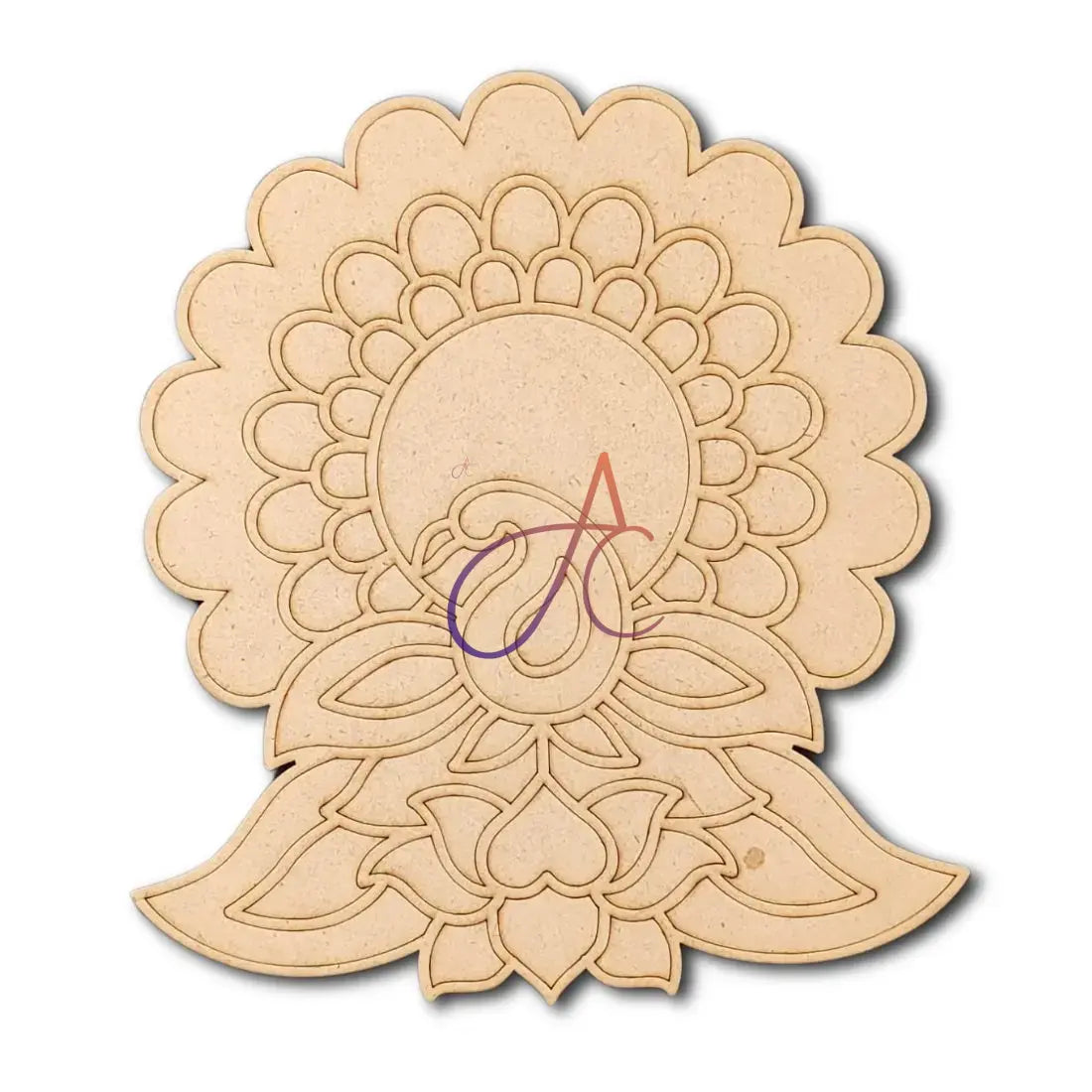 MDF Premarked Peacock Cutout
