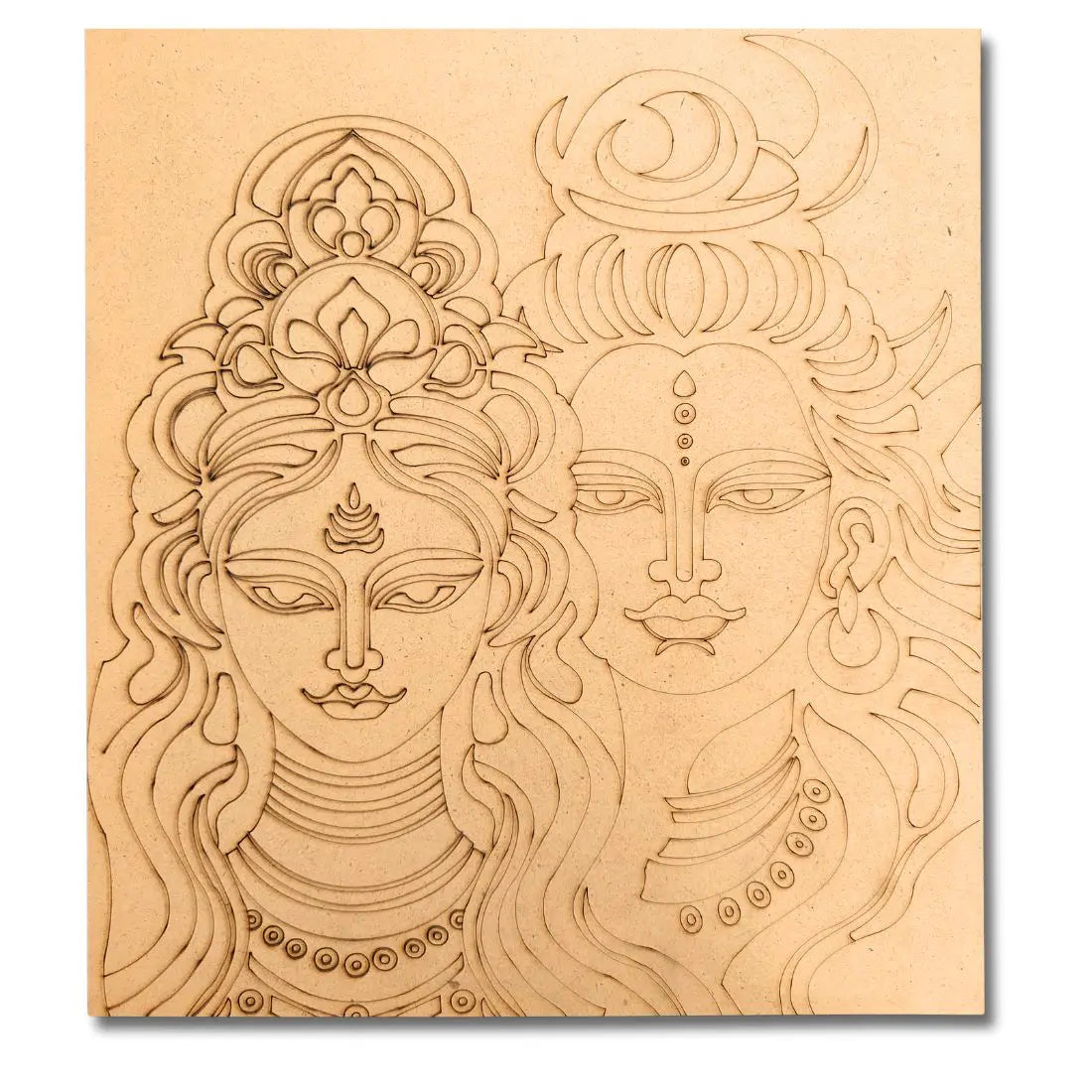 Pre-Marked Shiva-Parvati Base