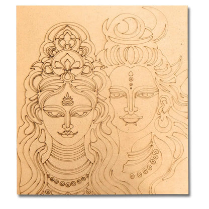 Pre-Marked Shiva-Parvati Base