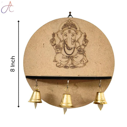 Premarked Wall Mount Base Ganesha design with bells